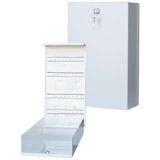Coffret Tole 9010 H600Xl290Xe110 + Serrure