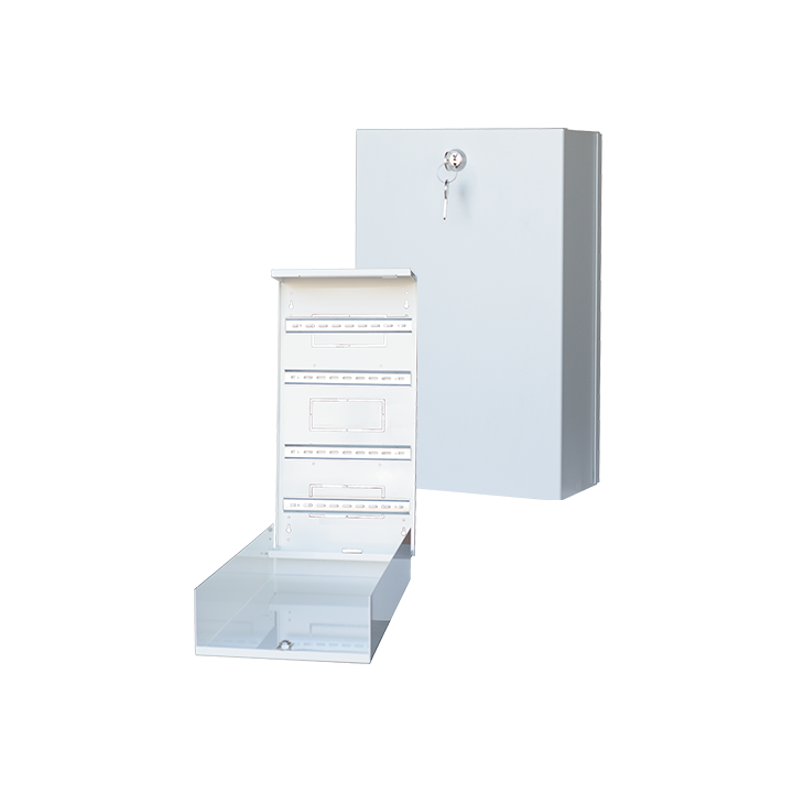Coffret Tole 9010 H600Xl290Xe110 + Serrure