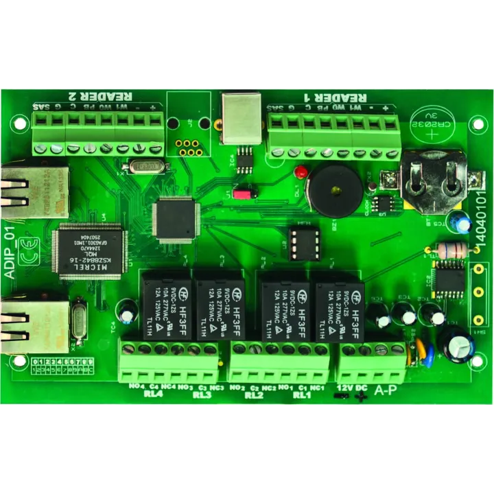 Contrôleur Ip Pour 2 Lecteurs Ou Portes, Sans Boîtier, 12V, Web Server Intégré