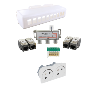 Kit comm. G3 + 2P+T dble PLASTELBOX(Se vend par 1)