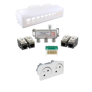 Kit comm. G3 + 2P+T dble PLASTELBOX(Se vend par 1)