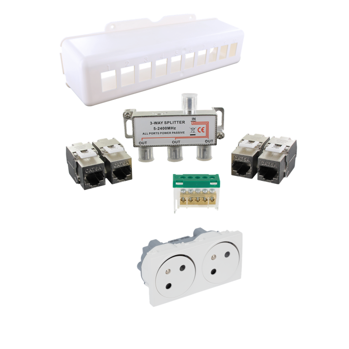 Kit comm. G3 + 2P+T dble PLASTELBOX(Se vend par 1)