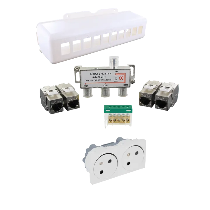 Kit comm. G3 + 2P+T dble PLASTELBOX(Se vend par 1)