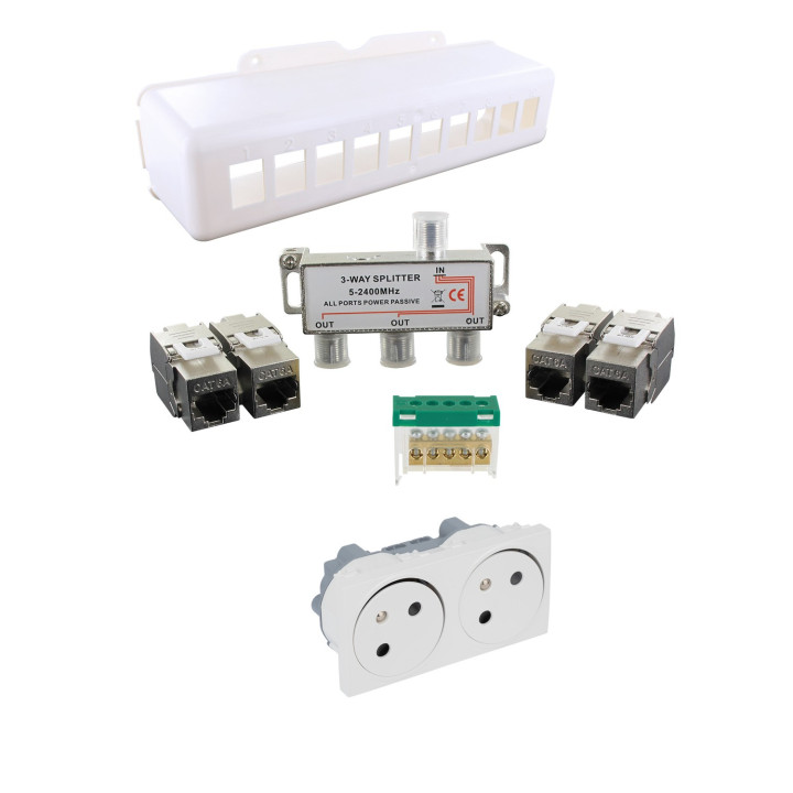 Kit comm. G3 + 2P+T dble PLASTELBOX(Se vend par 1)