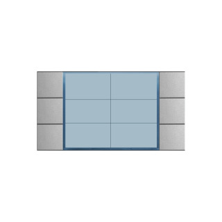 Module Supra Aluminium 2 Rangées 6 Boutons, 1/2 Hauteur (55Mm)