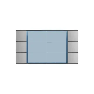 Module Supra Aluminium 2 Rangées 6 Boutons, 1/2 Hauteur (55Mm)