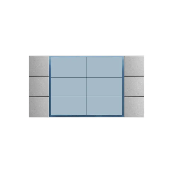 Module Supra Aluminium 2 Rangées 6 Boutons, 1/2 Hauteur (55Mm)