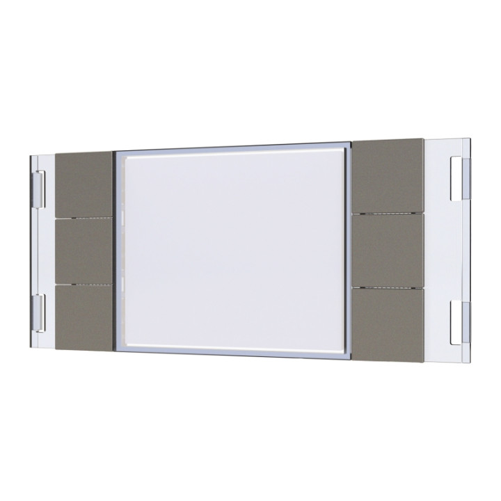 Module Supra Aluminium 2 Rangées 6 Boutons, 1/2 Hauteur (55Mm)