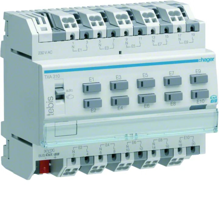 Module 10 entrées 230V~, Modulaire, KNX