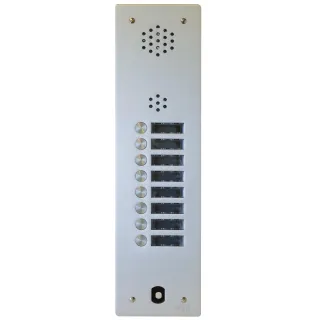 Plaque Audio Alu 8 Bp 2Voice Complete pour systèmes URMET