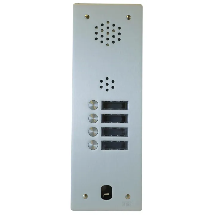 Plaque de rue audio 1 rangée 4 touches  pour systèmes URMET