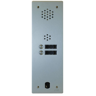 Plaque Audio Alu 2 Bp 2Voice Complete pour systèmes URMET