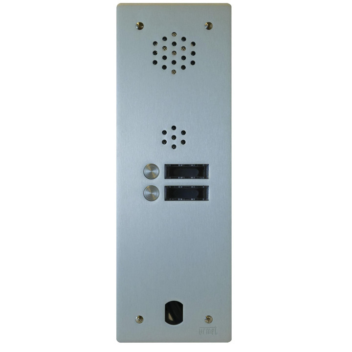 Plaque Audio Alu 2 Bp 2Voice Complete pour systèmes URMET