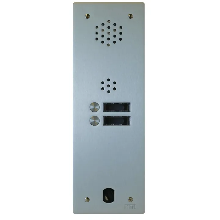 Plaque Audio Alu 2 Bp 2Voice Complete pour systèmes URMET