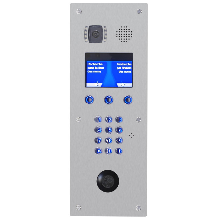 Kit Audio Préprogrammé, 2Voice, Platine Et Postes, 1 Rangée, 7 Boutons
