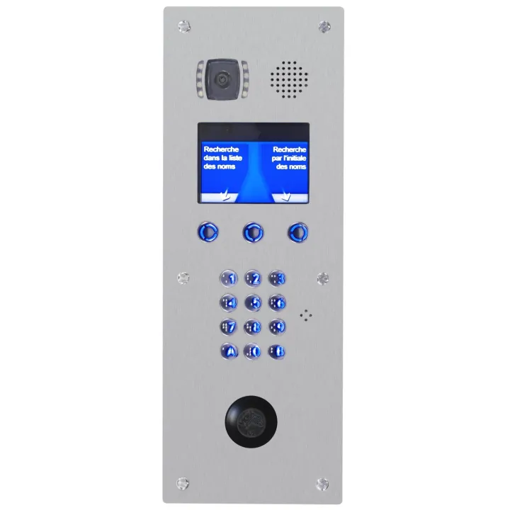 Kit Audio Préprogrammé, 2Voice, Platine Et Postes, 1 Rangée, 7 Boutons