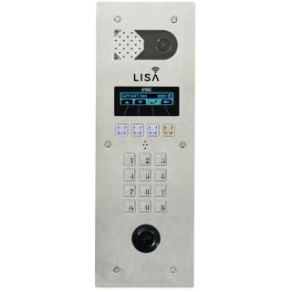 Platine De Noms Lisa 2 Lignes Inox pour systèmes URMET