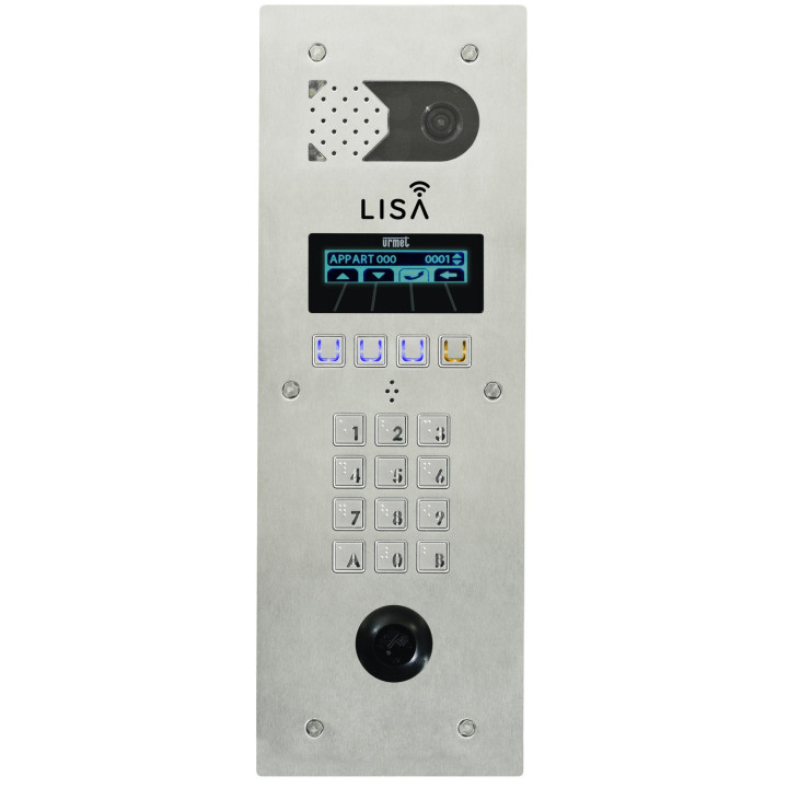 Platine De Noms Lisa 2 Lignes Inox pour systèmes URMET