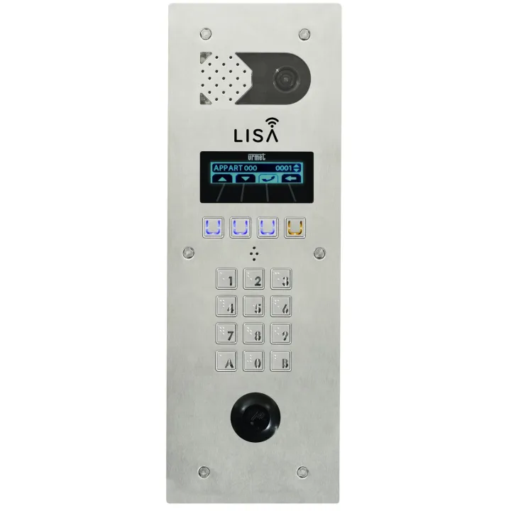 Platine De Noms Lisa 2 Lignes Inox pour systèmes URMET