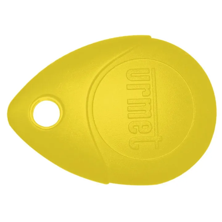 Badge Mifare 13.56 Mhz Jaune, Ip68, Antichoc Ik8, Avec Œillet Métallique
