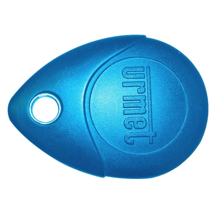 Badge Mifare 13.56 Mhz Bleue, Ip68, Antichoc Ik8, Avec Œillet Métallique