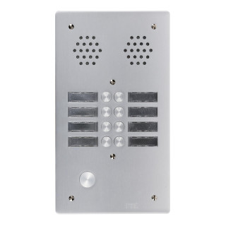 Plaque AV Alu 6Mm 2R 08Bp pour systèmes URMET