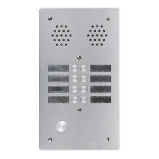 Plaque AV Alu 6Mm 2R 08Bp pour systèmes URMET