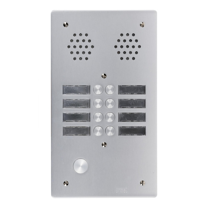 Plaque AV Alu 6Mm 2R 08Bp pour systèmes URMET