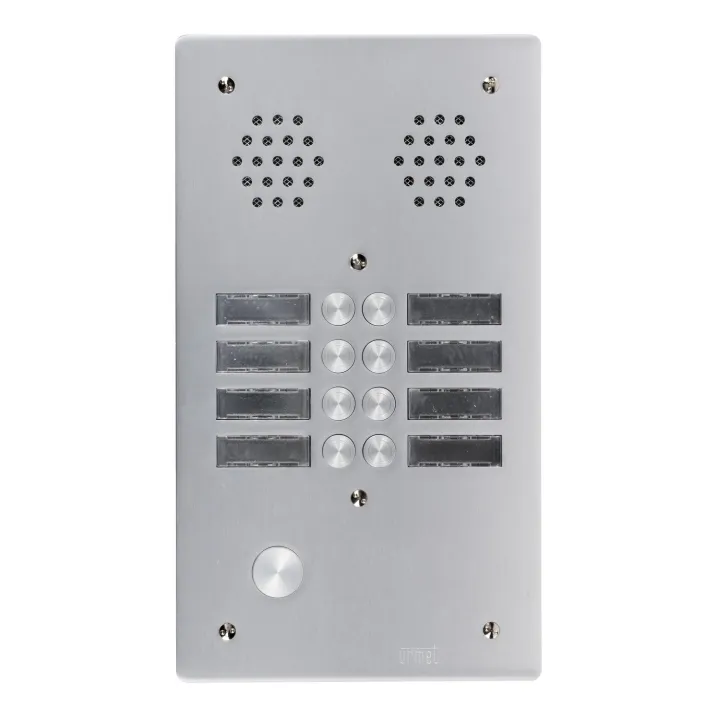 Plaque AV Alu 6Mm 2R 08Bp pour systèmes URMET