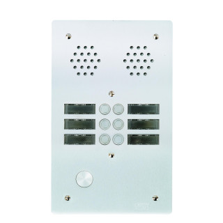 Plaque AV Alu 6Mm 2R 06Bp pour systèmes URMET