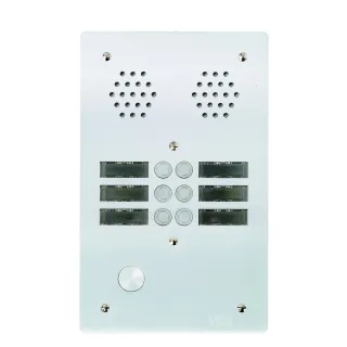 Plaque AV Alu 6Mm 2R 06Bp pour systèmes URMET