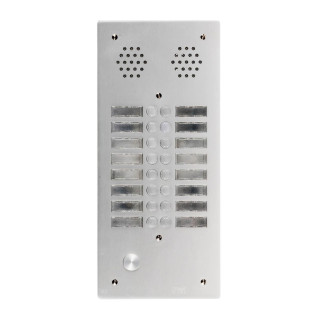 Plaque AV Alu 6Mm 2R 16Bp pour systèmes URMET