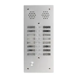 Plaque AV Alu 6Mm 2R 16Bp pour systèmes URMET