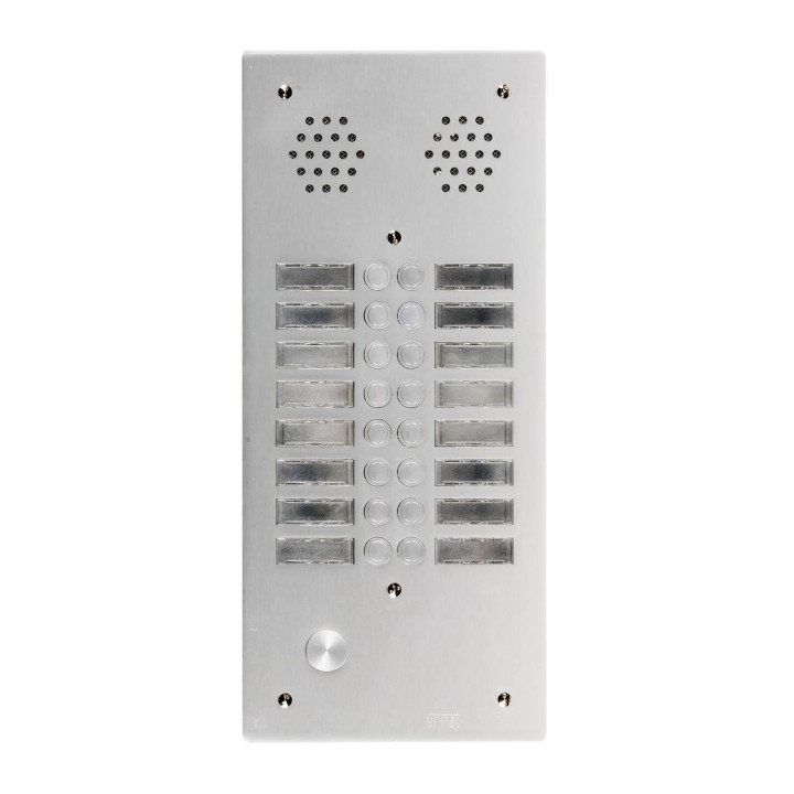 Plaque AV Alu 6Mm 2R 16Bp pour systèmes URMET