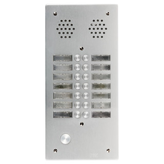 Plaque AV Alu 6Mm 2R 14Bp pour systèmes URMET