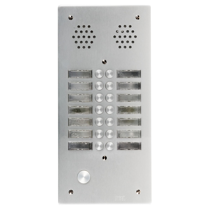 Plaque AV Alu 6Mm 2R 14Bp pour systèmes URMET
