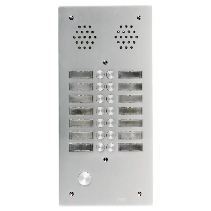 Plaque AV Alu 6Mm 2R 14Bp pour systèmes URMET