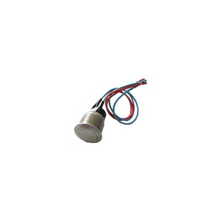 Bouton Seul Inox No/Nf Ø 19Mm pour systèmes URMET