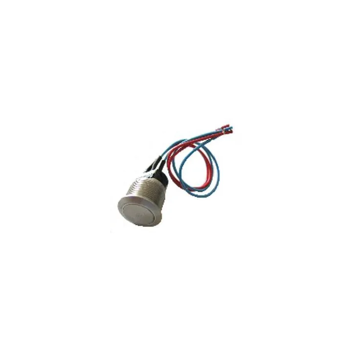 Bouton Seul Inox No/Nf Ø 19Mm pour systèmes URMET