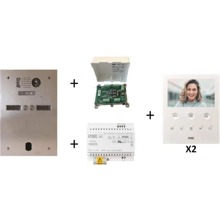 Kit Video Alu 2R 2 Bp 2 Voice Programmé