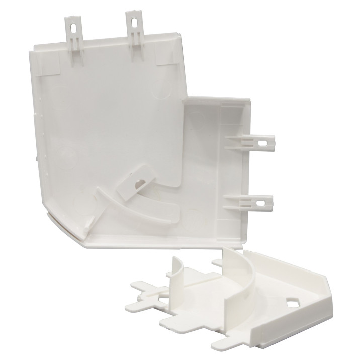 Angle Plat Variable Pour Moulure Dlplus 60X20Mm - Blanc