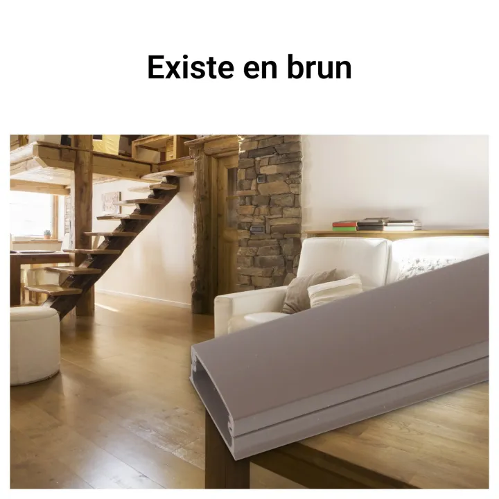Moulure Keva 32Mmx12Mm-Fond+Couvercle-1 Compartiment-Longueur 2,10M-Blanc Artic