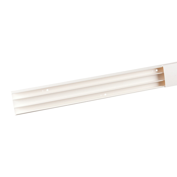 Moulure Keva 50Mmx20Mm - Fond+Couvercle-3 Compartiments-Longueur 2M-Blanc Artic