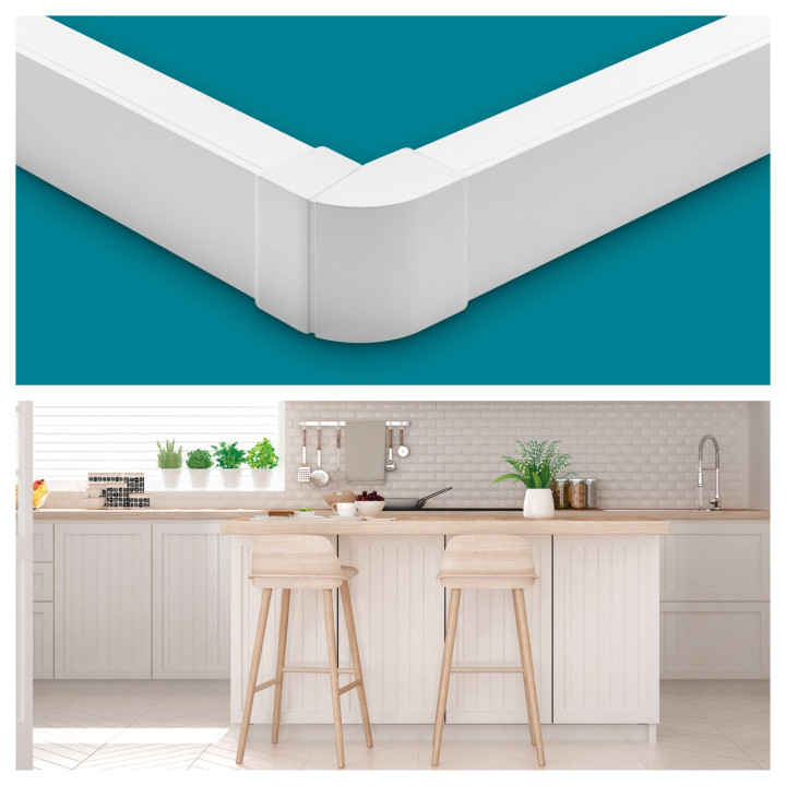 Sortie De Plafond -Pour Goulotte De Distribution Viadis 120X60Mm-Pvc Blanc Artic