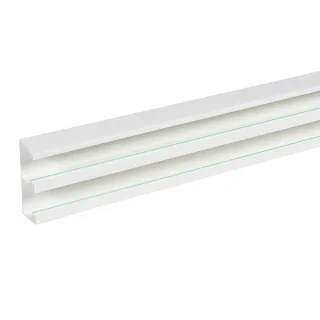 Goulotte Logix 45-130X50-2 Compartiments-2M-Livré Sans Couvercle-Pvc Blanc Artic
