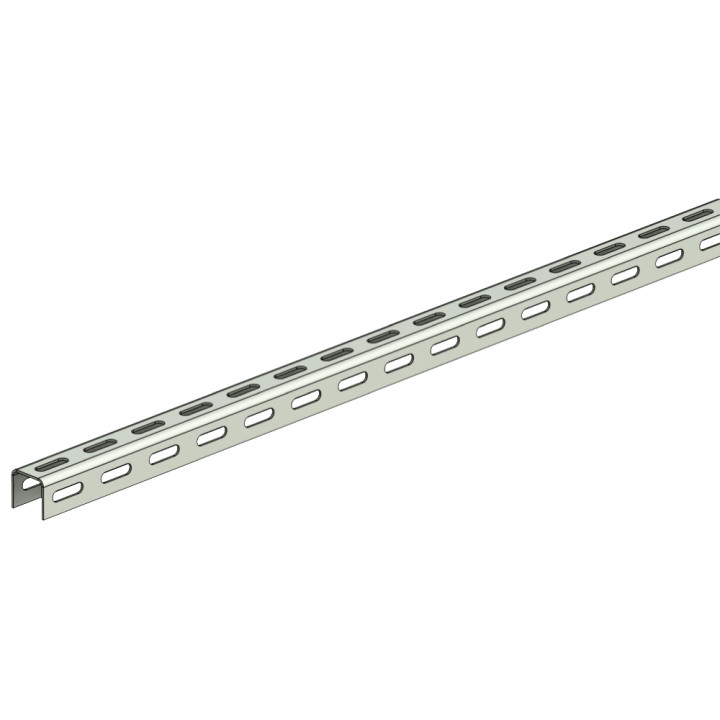 Profil Perforé En U U24/24 Perforation 7X25Mm Et Longueur 3M Finition Gs