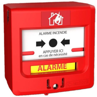 Déclencheur Alarme Incendie avec capot