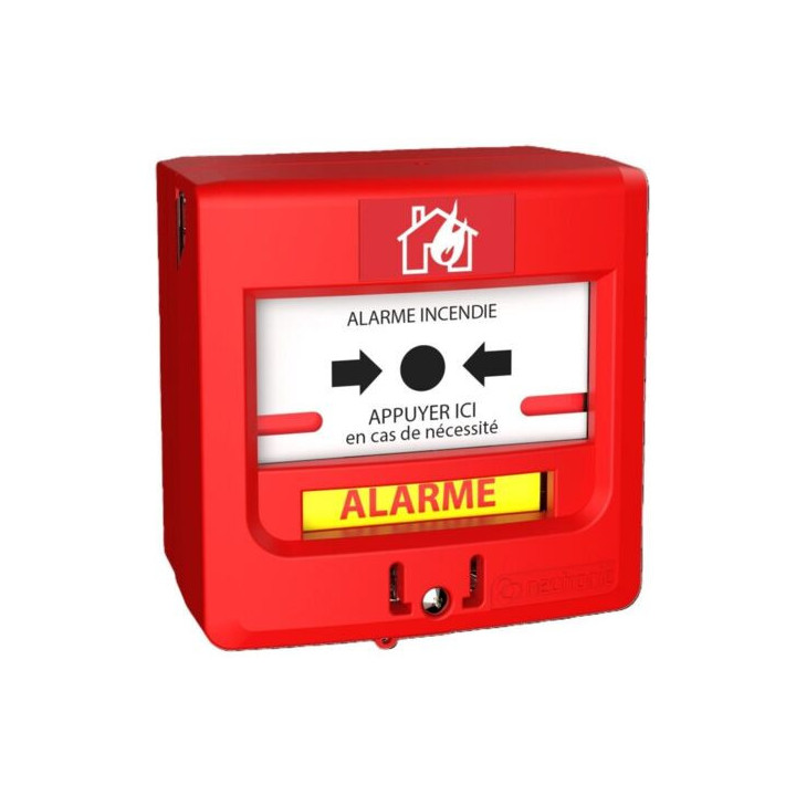 Déclencheur Alarme Incendie avec capot