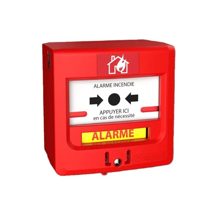 Déclencheur Alarme Incendie avec capot
