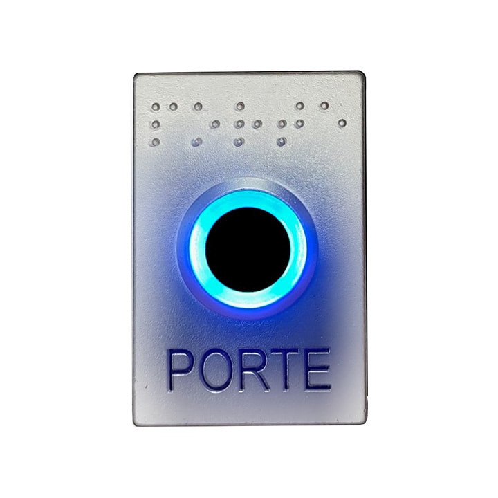Bouton Poussoir Sans Contact Ub-One - Finition Chrome Mat